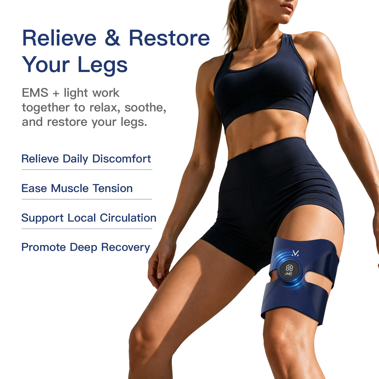 Megelin LuxPulse EMS Thigh Toning Belt