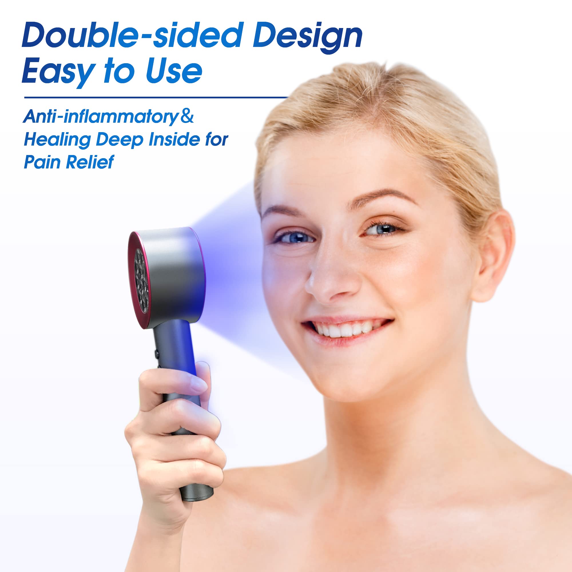 Megelin Red and Blue Light Therapy Handheld Device - Megelin