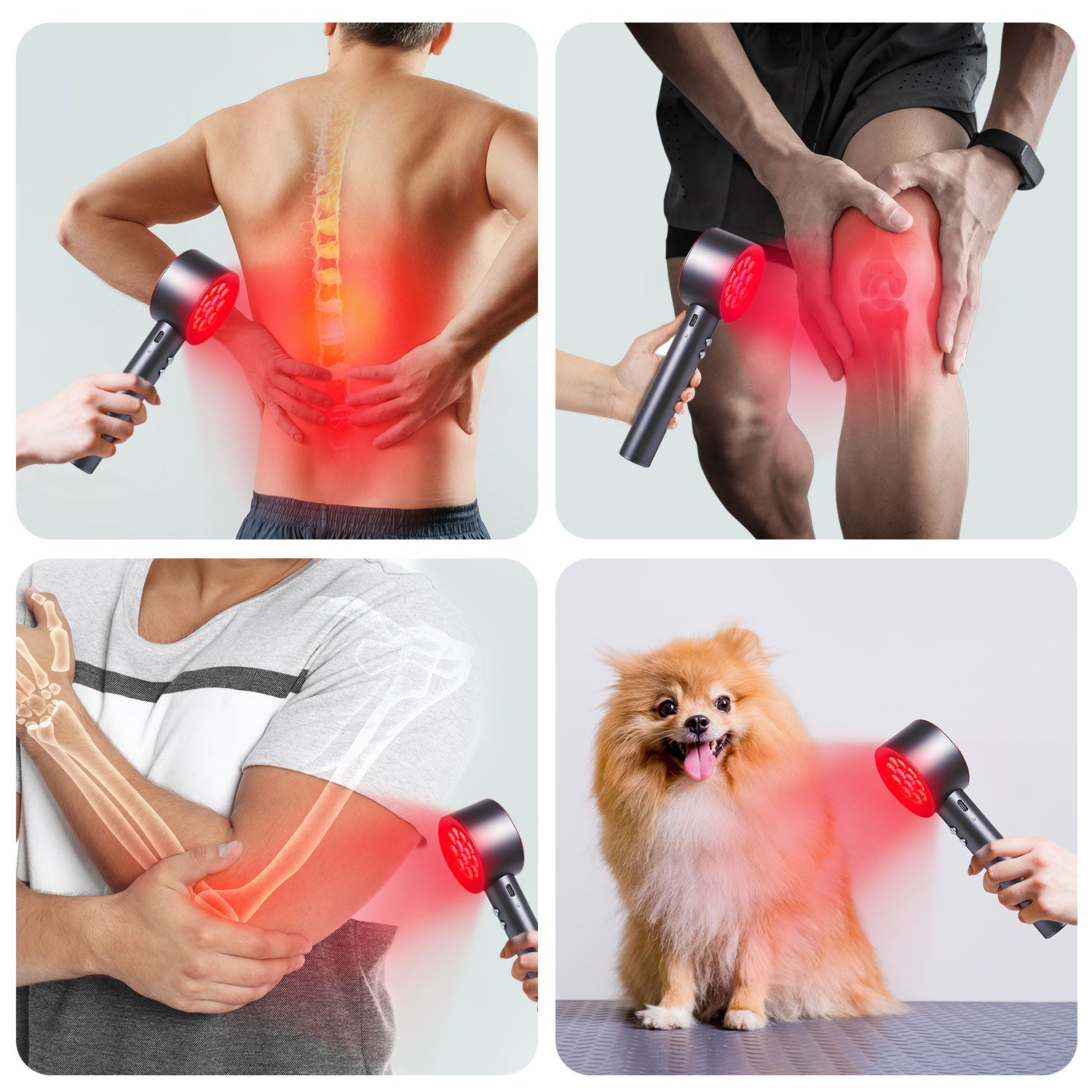 Megelin Red and Blue Light Therapy Handheld Device - Megelin