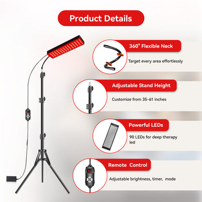 Megelin Red and Infrared Light Therapy Lamp