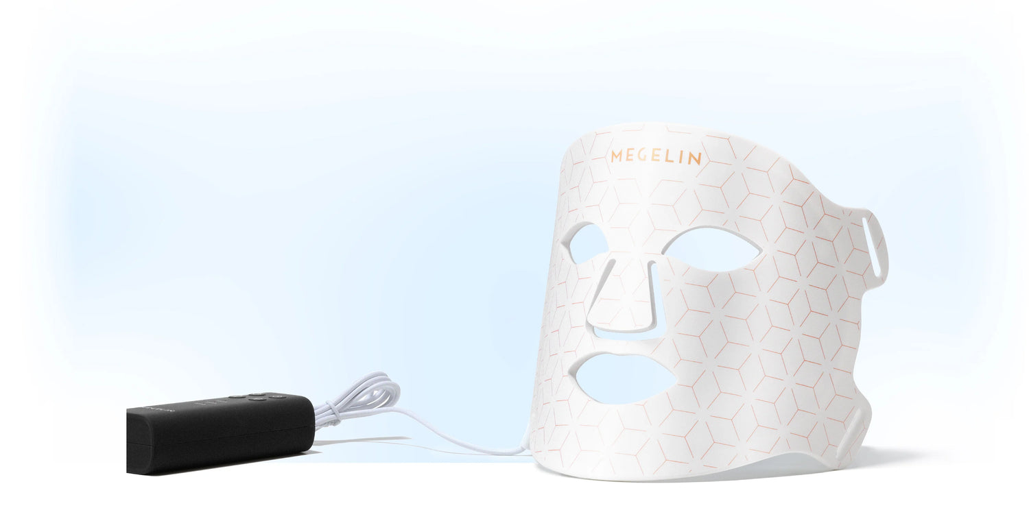 Megelin 7 Color Led Mask with Red Light and Infrared Red Light Therapy