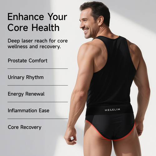 VitaLux Laser LED Therapy Wear for Men enhance your core health and deep laser reach for core wellness and recovery.