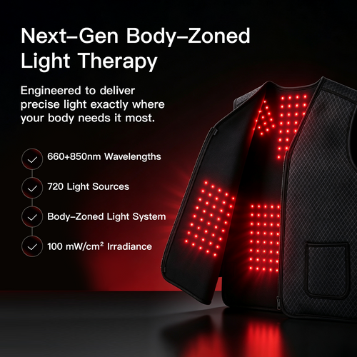 Megelin Red and Near Infrared Light Therapy Vest