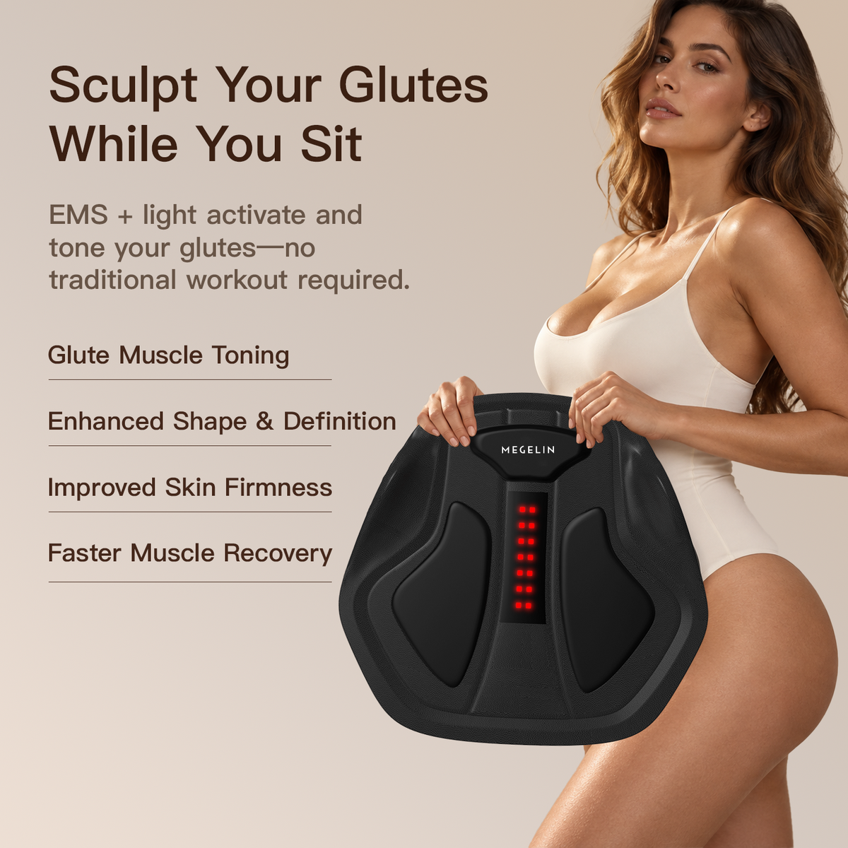 Megelin GluteLift EMS Toning Pad