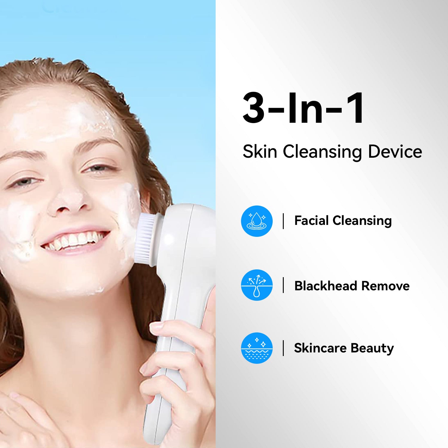 Megelin 3-In-1 Electric Facial Cleansing Brush