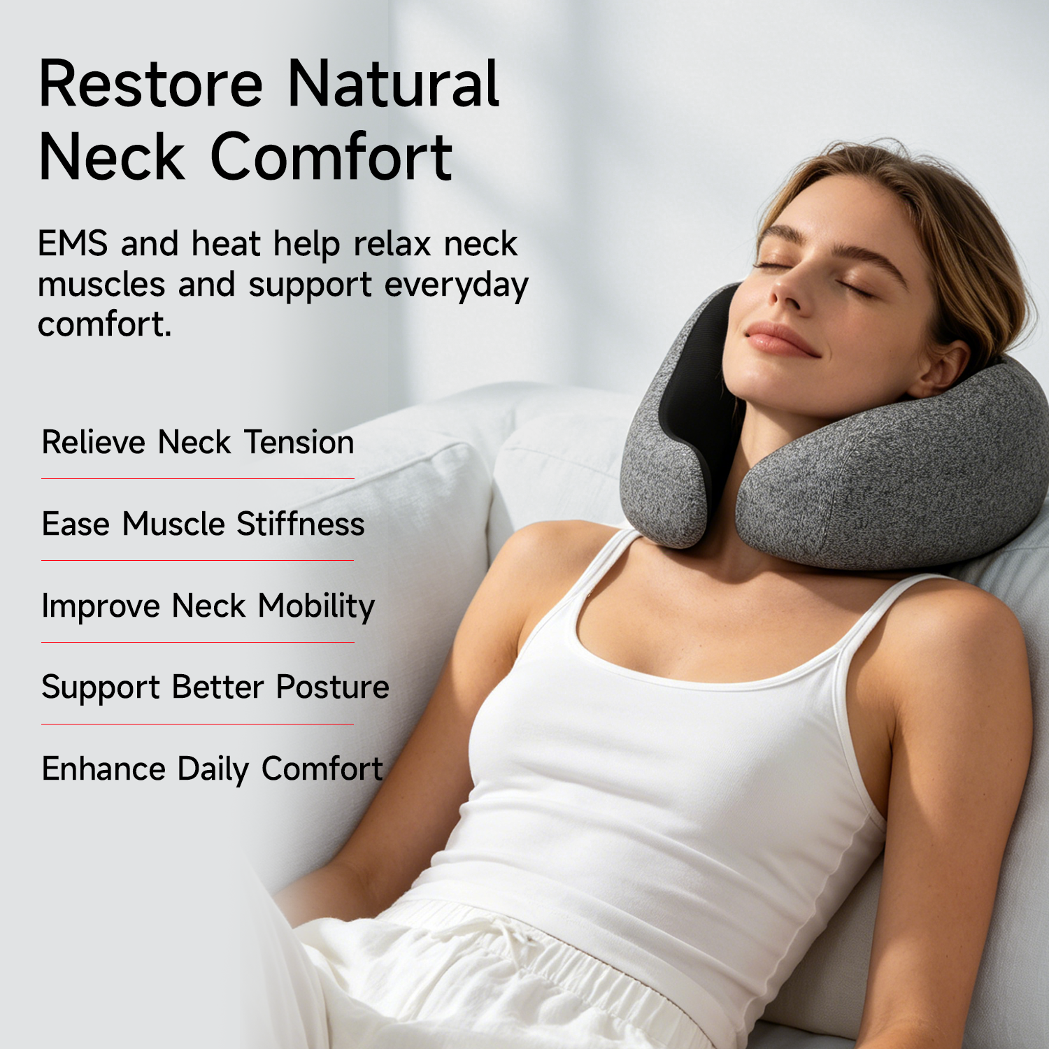 Megelin EMS Heated Neck Massage Pillow