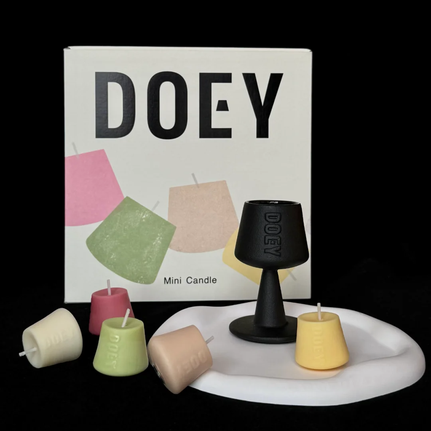 DOEY Tipsy Wine Glass Mini Candle