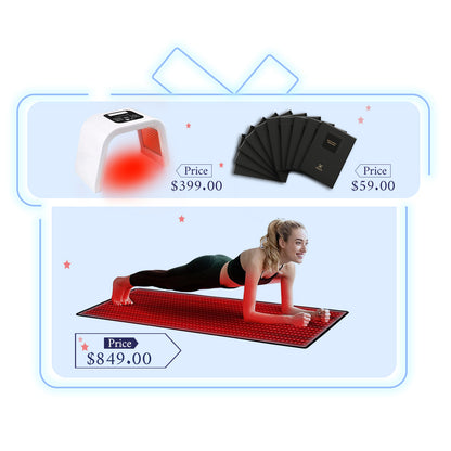 Megelin Red and Near-Infrared Light Therapy Mat for Whole Body