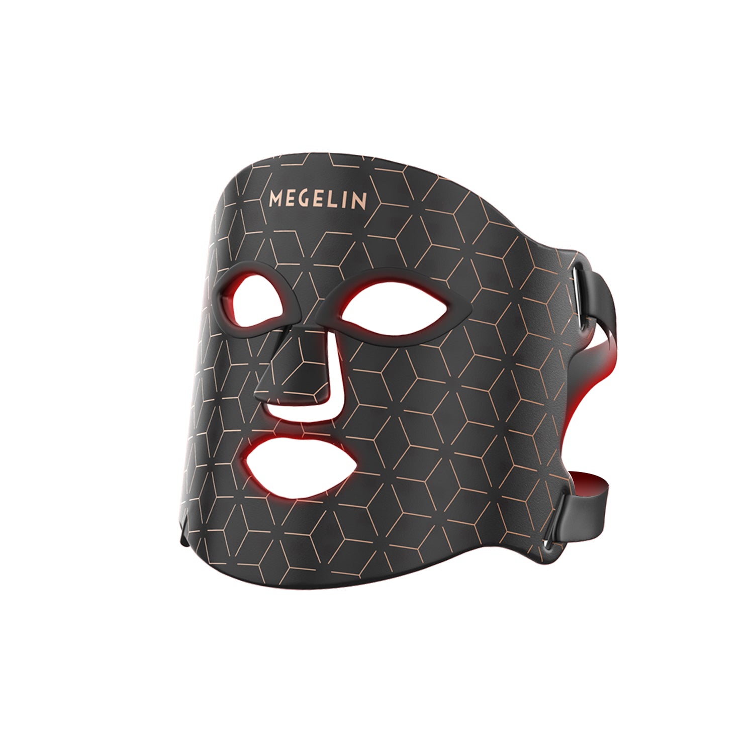 LED red light therapy face mask - face-black