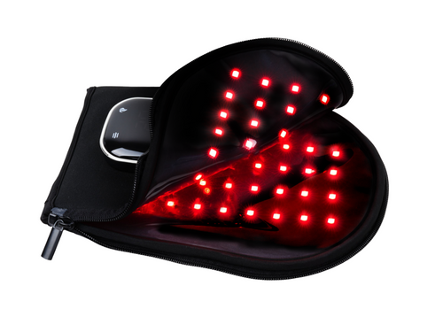 Red Light Therapy Glove - The open design with a zipper allows for easy adjustment, providing flexibility to target specific areas of the arm and hand for personalized light therapy.