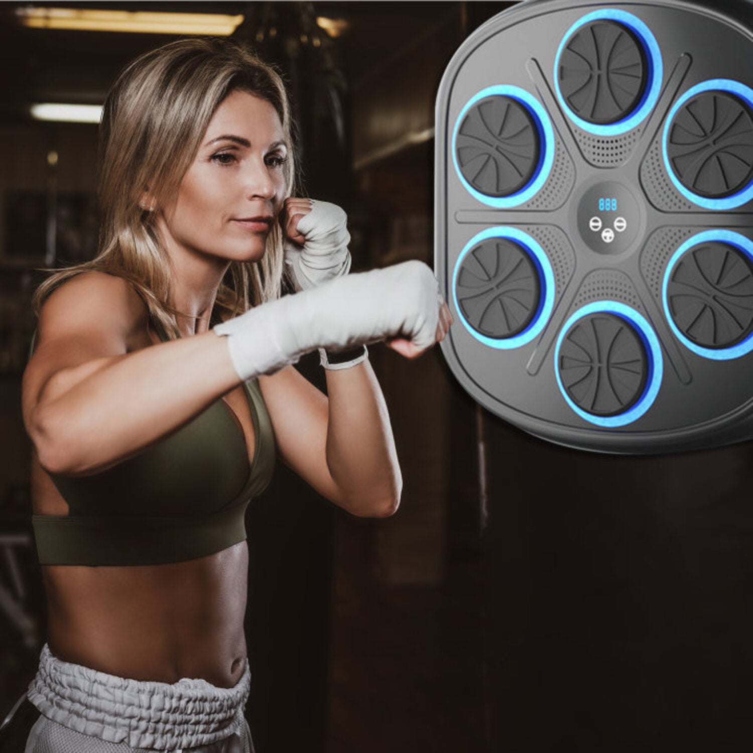 Megelin Music Boxing Machine with Boxing Gloves